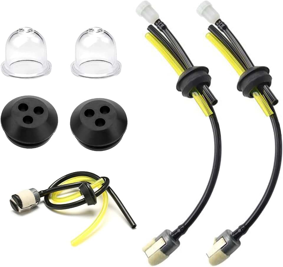 Benzinschlauch Dichtung, Dreiloch Benzinfilter Kit, Benzinfilter Kit, Universal Benzinfilter Ersatzteile Benzinschlauch Dichtung für Motorsense Erdbohrer Heckenschere Freischneider Hochentaster