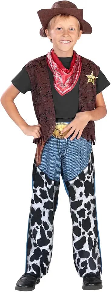 Riethmüller Kinder Kostüm Wild West Cowboy - Karneval Kostüm & Faschingskostüm für Jungen - Verkleidung & Kinderkostüm
