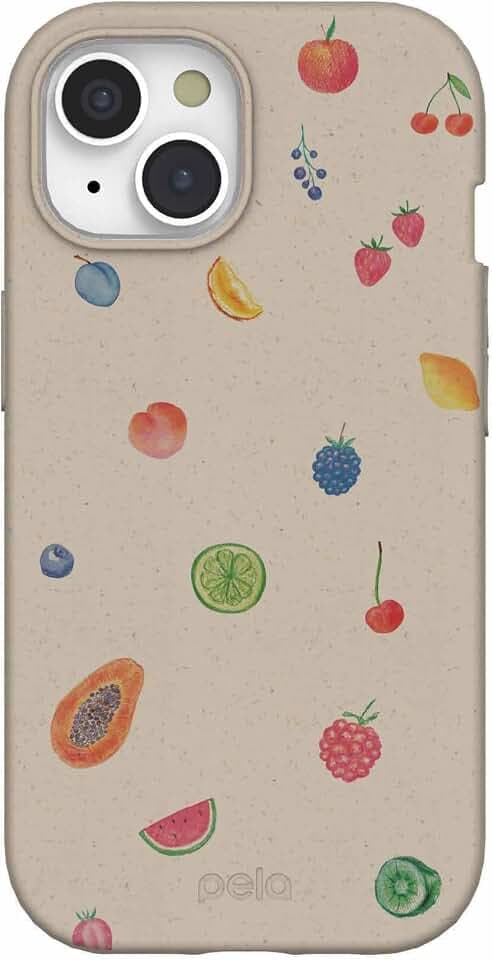 Pela | Phone Case Compatible with iPhone 15 | Limited Edition | Supports Wireless Charging | Cute Eco Friendly | Lil Fruity