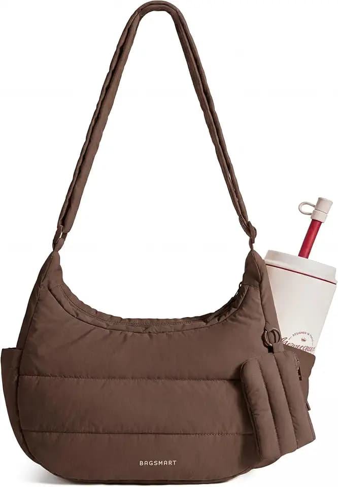 BAGSMART Crossbody Purses for Women with Adjustable Strap Small Puffer bag