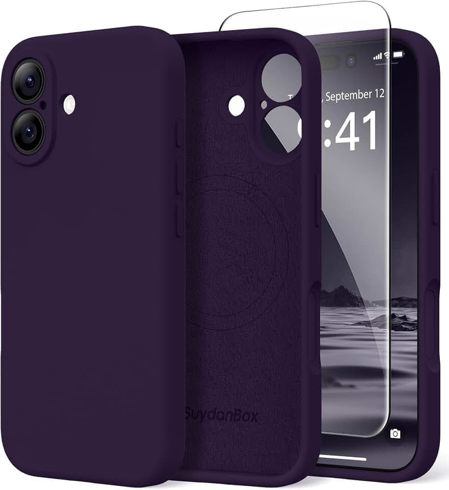 Magnetic for iPhone 17 Case Silicone Deep Purple