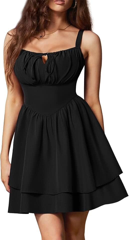 SCARLET DARKNESS Damen Korsett Trägerkleid Kurz Goth Mittelalter Minikleid