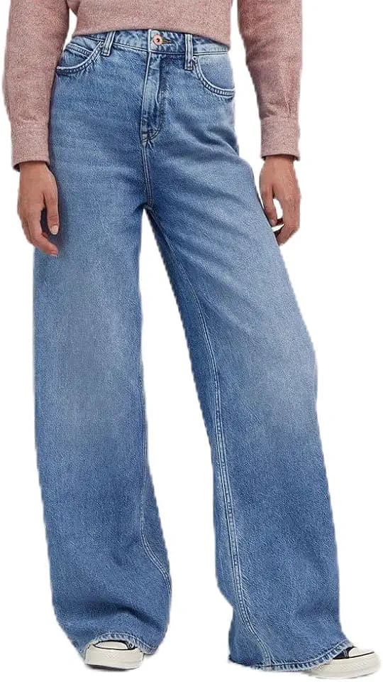 LEE - Jeans Damen - High Waist Wide Leg Fit - Stella A Line - Clean Black