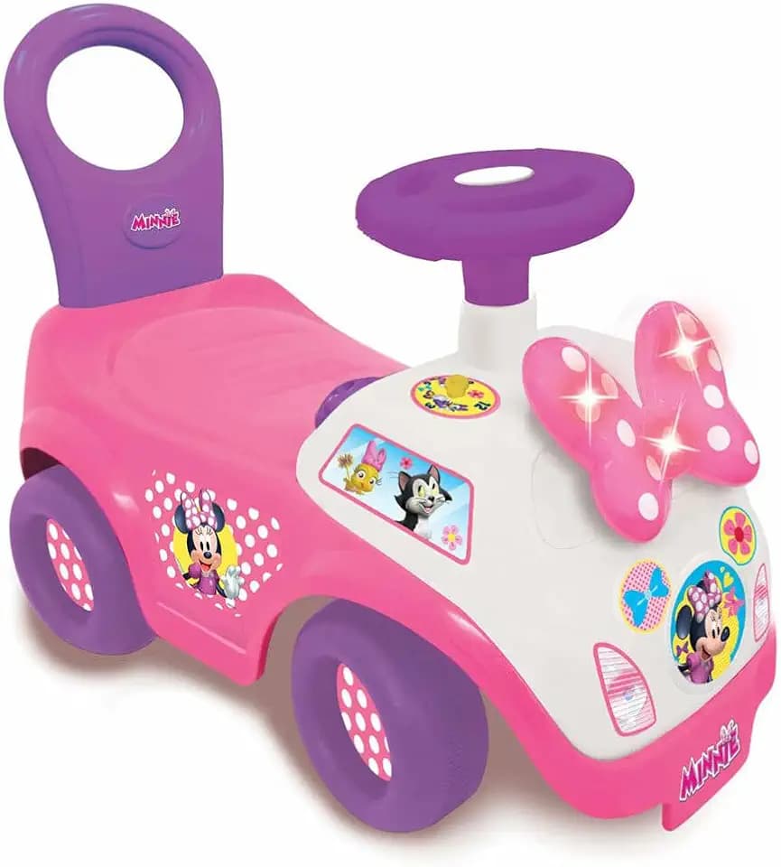 Kiddieland Disney Minnie Mouse Light & Sound Ride-On Toy for Toddlers