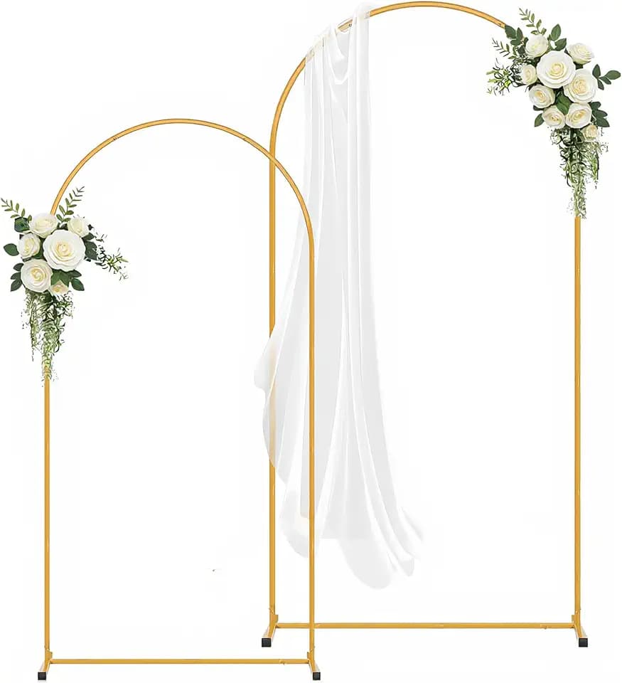 2 Pack Arch Backdrop Stand(7.2FT/6FT) Balloon Arch Stand
