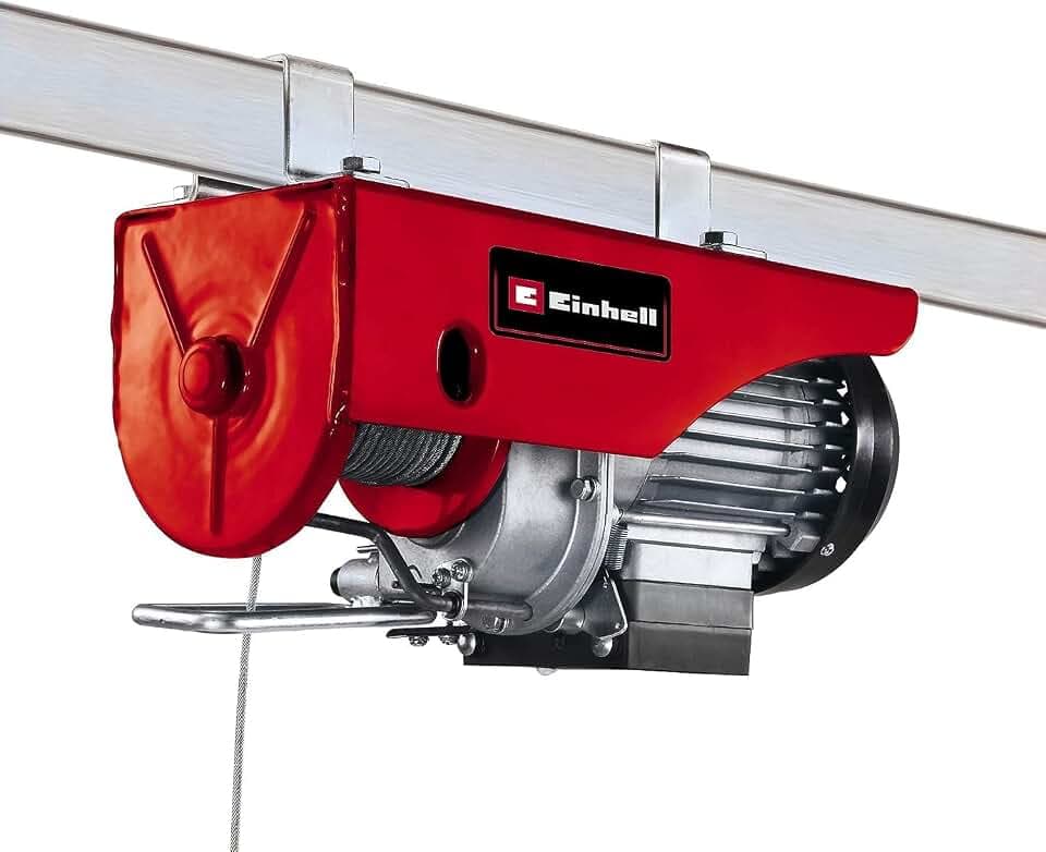Einhell Seilhebezug TC-EH 250 | 450 W | Not-Aus-Schalter | Bremse | Endabschaltung | inkl. 12 m Drahtseil | Umlenkrolle mit Lasthaken