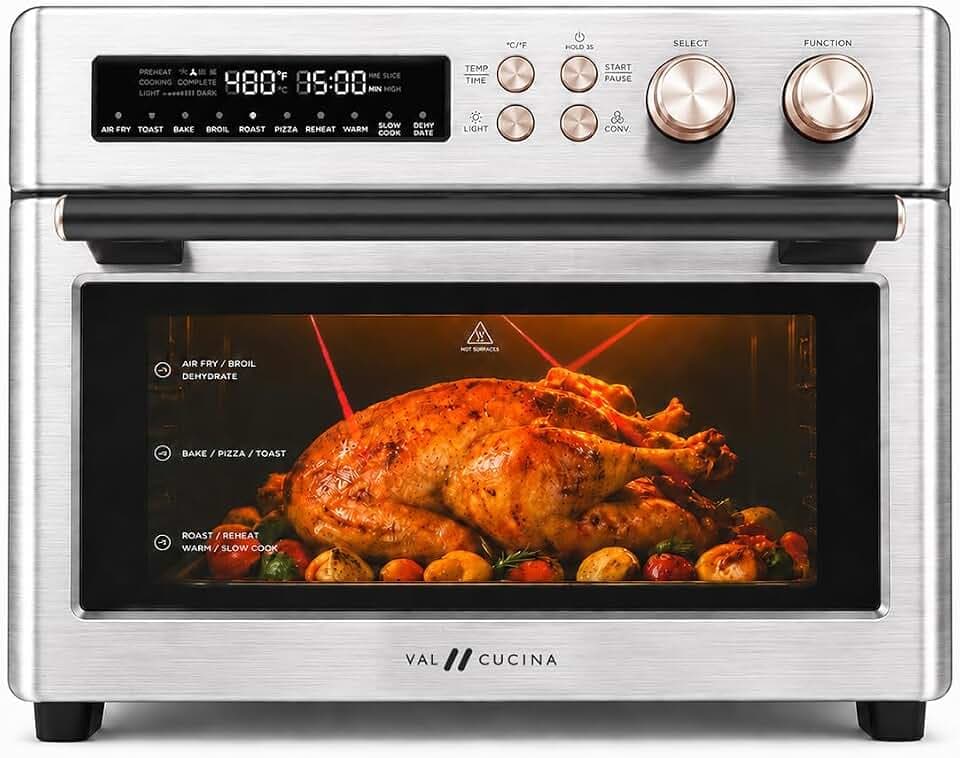 VAL CUCINA 26.3 QT Infrared Air Fryer Toaster Oven Combo, 10-in-1