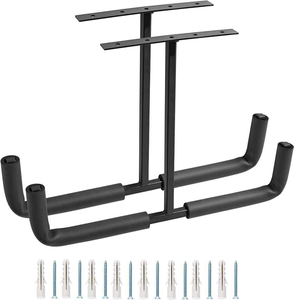 Strapazierfähige Deckenhaken, Überkopfgaragenaufbewahrungsregal, Wandmontage, Utility-Aufhänger für Holz, Werkzeuge, Fahrrad, Angelrute