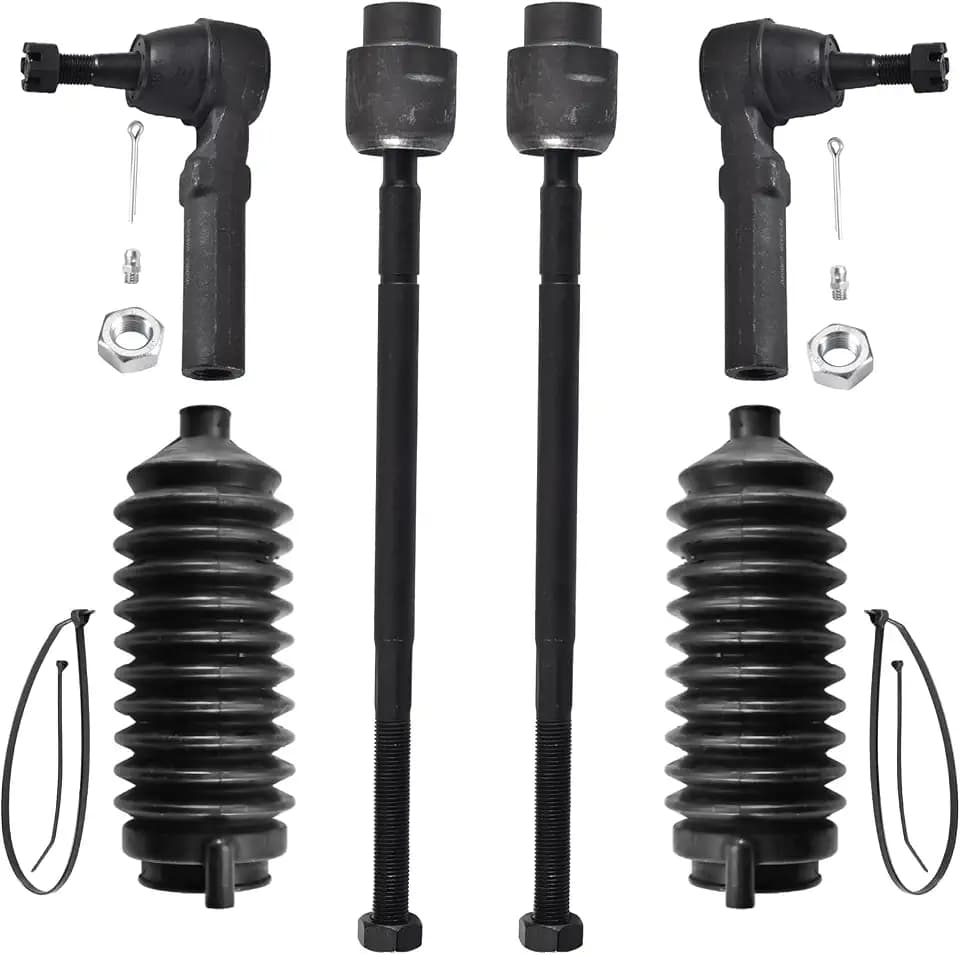 ASTRAPRO - Front Tie Rods Kit for Chevrolet Impala Monte Carlo Pontiac Grand Prix Buick LaCrosse Allure Regal Century Olds Intrigue, 4 Inner & Outer Tie Rods + 2 Rack Boots Replacement