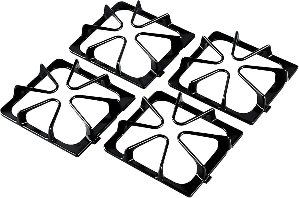 Upgraded W10447925 Stove Grates Replacement for Whirlpool Stove Parts Gas Burner Grate 8.8 x 8.3 Inches Maytag Amana Inglis Kirkland Kenmore Range Cooktop Grate Gas Stove Top Burner Rack Sets 4 Pcs