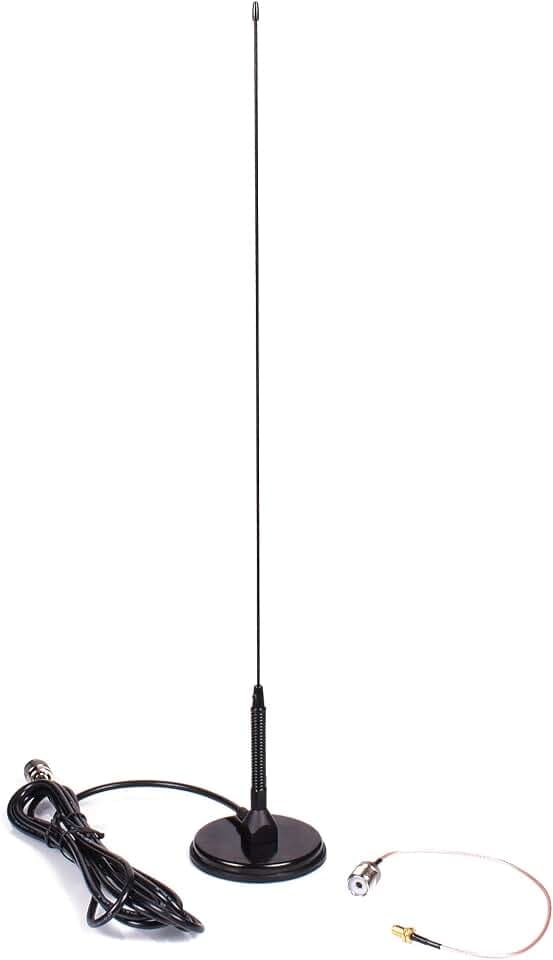 Authentic Genuine Nagoya UT-72 Super Loading Coil 20-Inch Magnetic Mount (Heavy Duty) VHF/UHF (144/430Mhz) Antenna PL-259, Includes Additional SMA Adaptor for BTECH and BaoFeng Handheld Radios