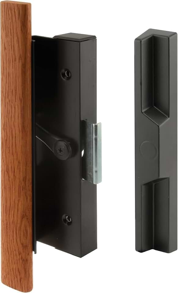 PRIME-LINE Black Diecast Sliding Door Handle w/Wood Handle (Single Pack)