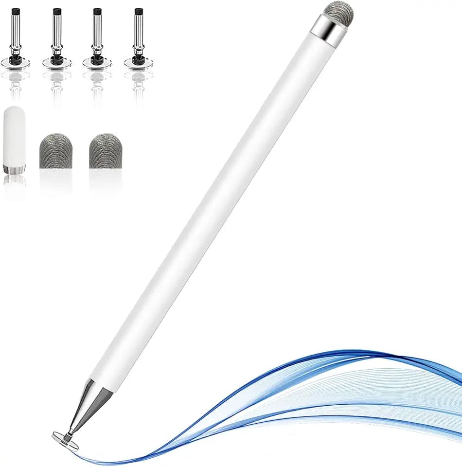 Stylus-Stifte für Touchscreens, kapazitiver Stift mit hoher Empfindlichkeit, Magnetismus-Abdeckkappe, universell für Pro/Air/Android/Microsoft und andere Touchscreens (weiß)