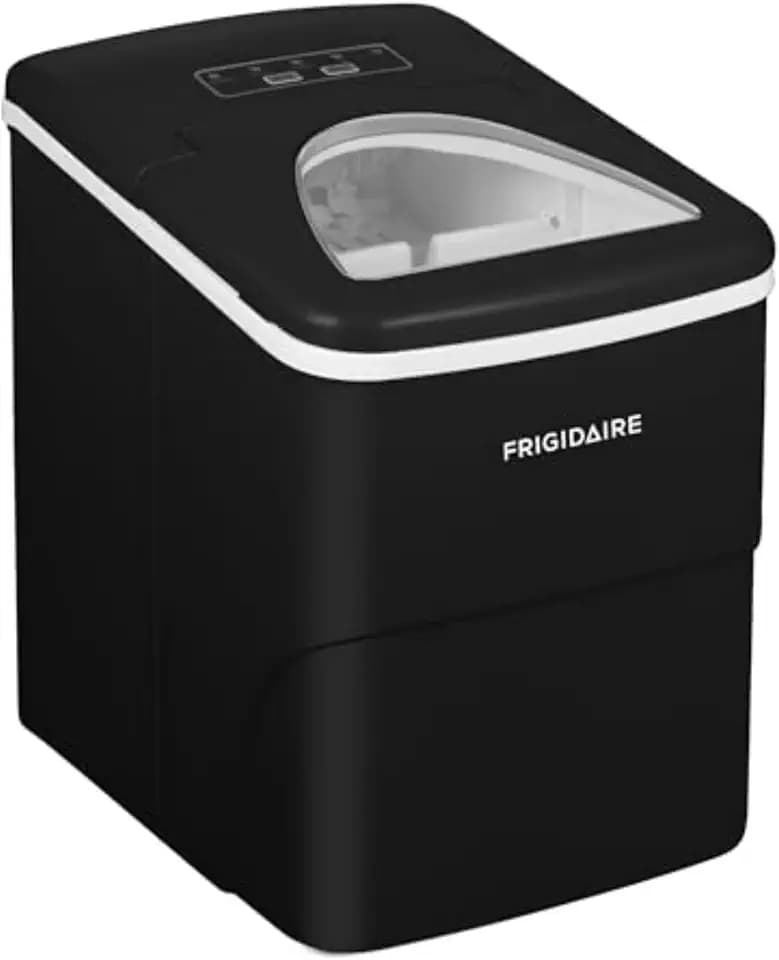 Frigidaire, 26 Lbs Portable Compact Icemaker, Ice Making Machine, Black, White, Medium