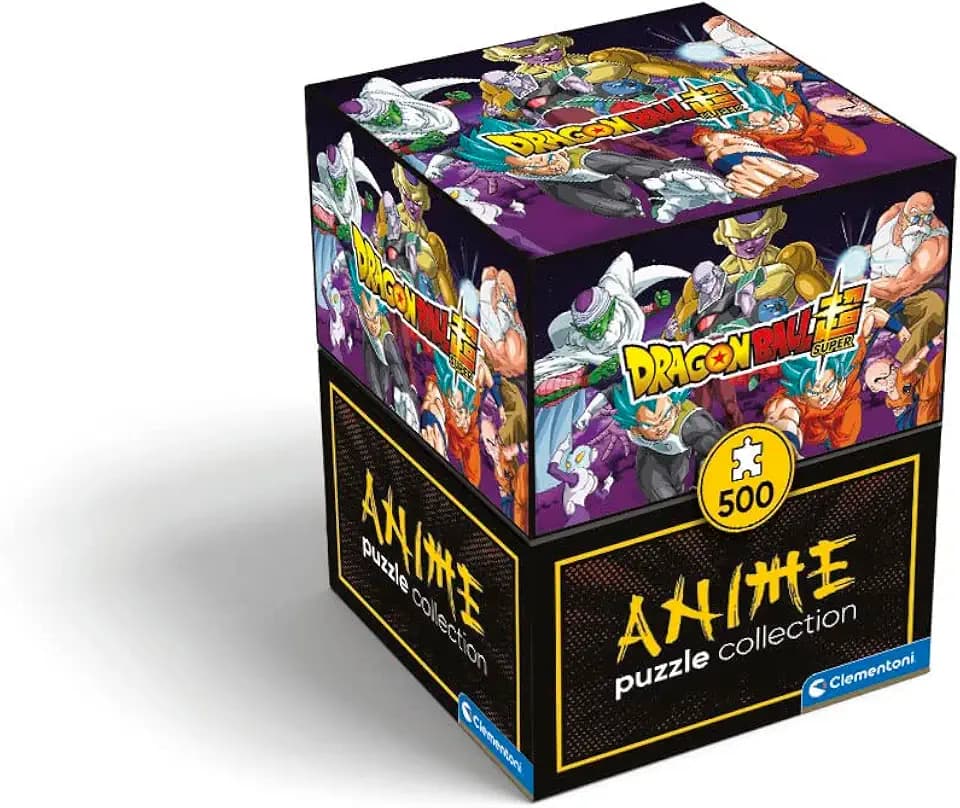 Clementoni - Anime Puzzle Collection, Puzzle 500 Pieces Cube for Adults and Children, Dragon Ball Super Illustration, Gift Idea, Made in Italy, 49 x 36 cm, 35134