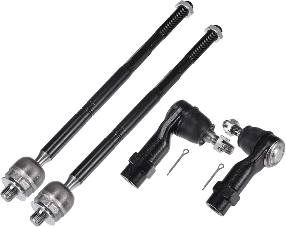 X AUTOHAUX 4pcs Front Inner Outer Tie Rod Ends Kit Inner Outer Suspension Steering Tie Rod End for Chrysler 200 2015-2017 for Dodge Dart 2013-2016 Drag Link No.EV801132/ES801128/ES801129