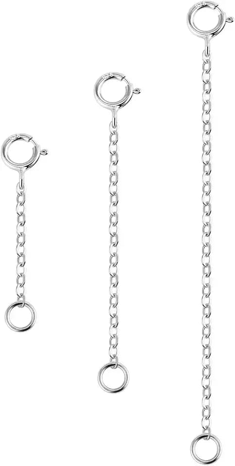 925 Sterling Silver Necklace Extenders for Jewelry Making
