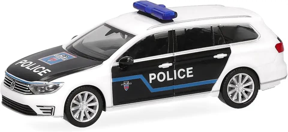 Herpa Modellauto VW Passat Variant GTE Police Paris (Frankreich/Paris), Miniatur im Maßstab 1:87, Sammlerstück, Made in Germany, Modell aus Kunststoff