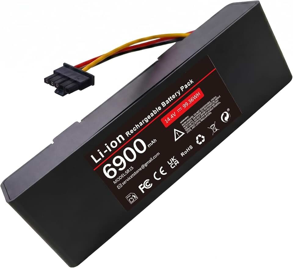6900mAh Ersatzakku für Xiaomi Mop 2S / Mop Pro/Mop P, 14.4V Li-ion Akku mit Xiaomi Mijia STYTJ02YM / XMSTJQR2S Staubsauger Roboter Batterie