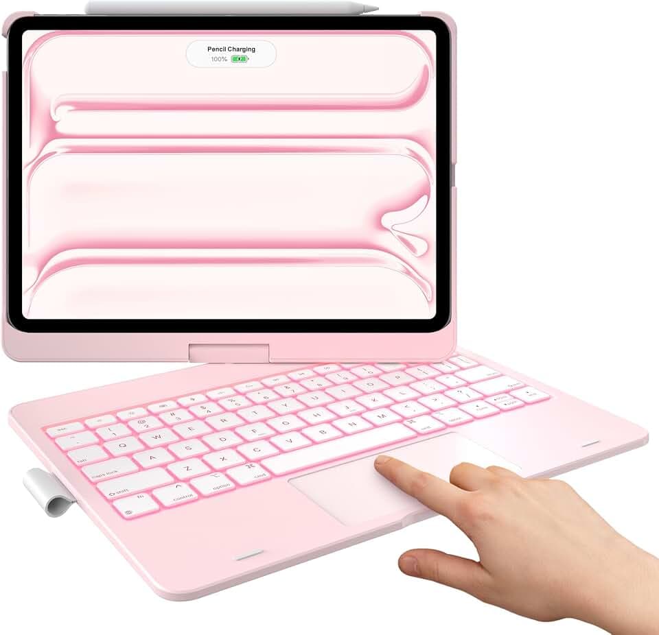 typecase Touch Keyboard Case for iPad Pro 11 M5/M4, 360° Rotating, 7 Modes