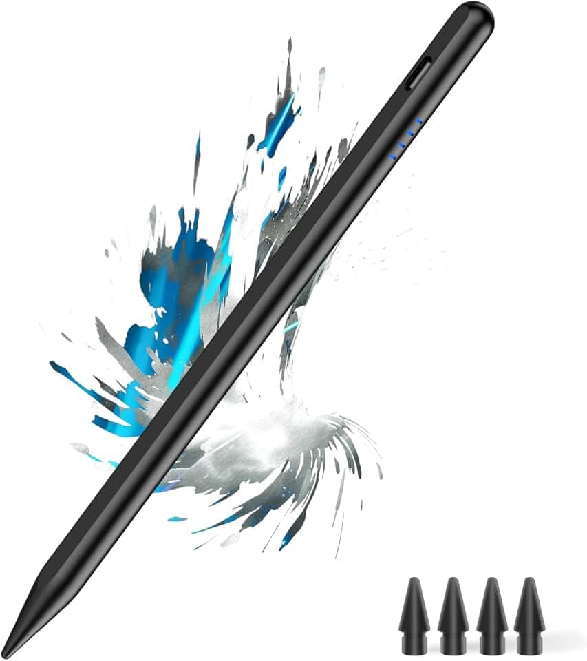 Stift für iPad Pro Air Mini 2018-2026, 2X Schnellaufladen Palm Rejection