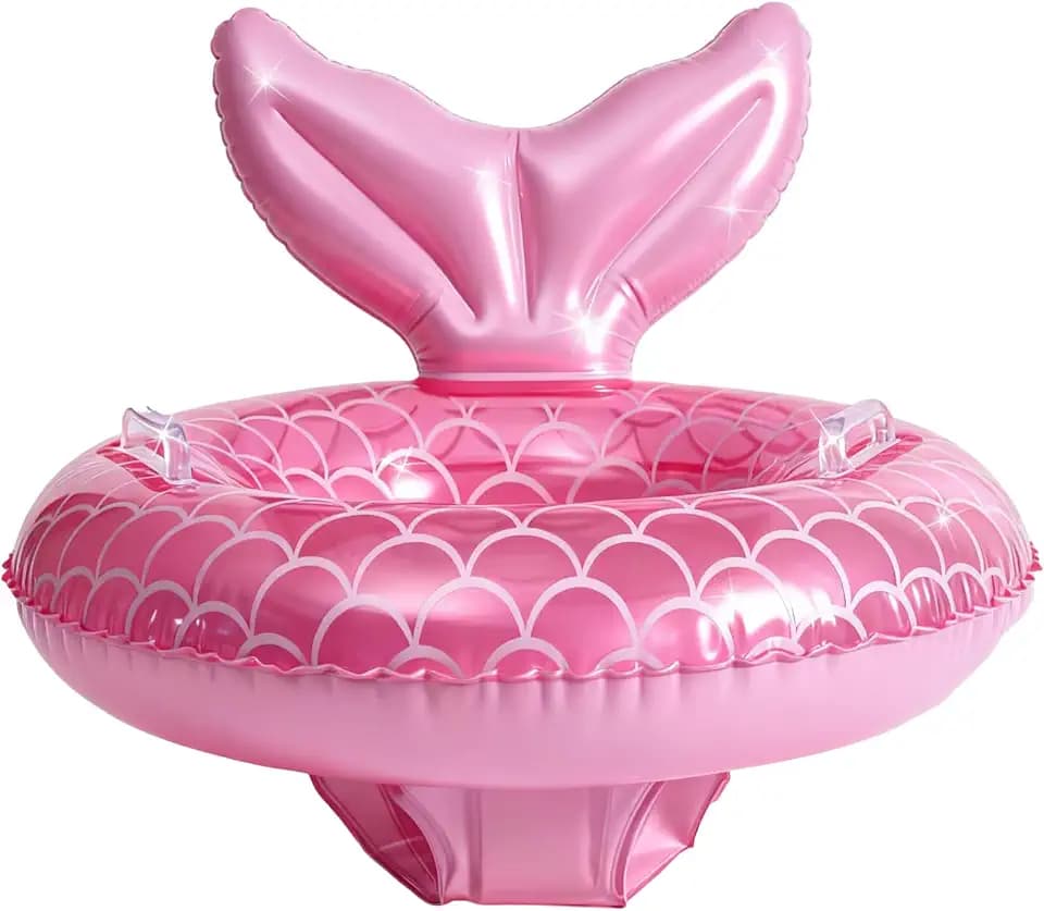 ZEYGLXC 2023 New Mermaid Baby Swimming Pool Floats,Inflatable Pool Swim Ring with Seat and Handle for Babies Toddlers Infant Training Summer