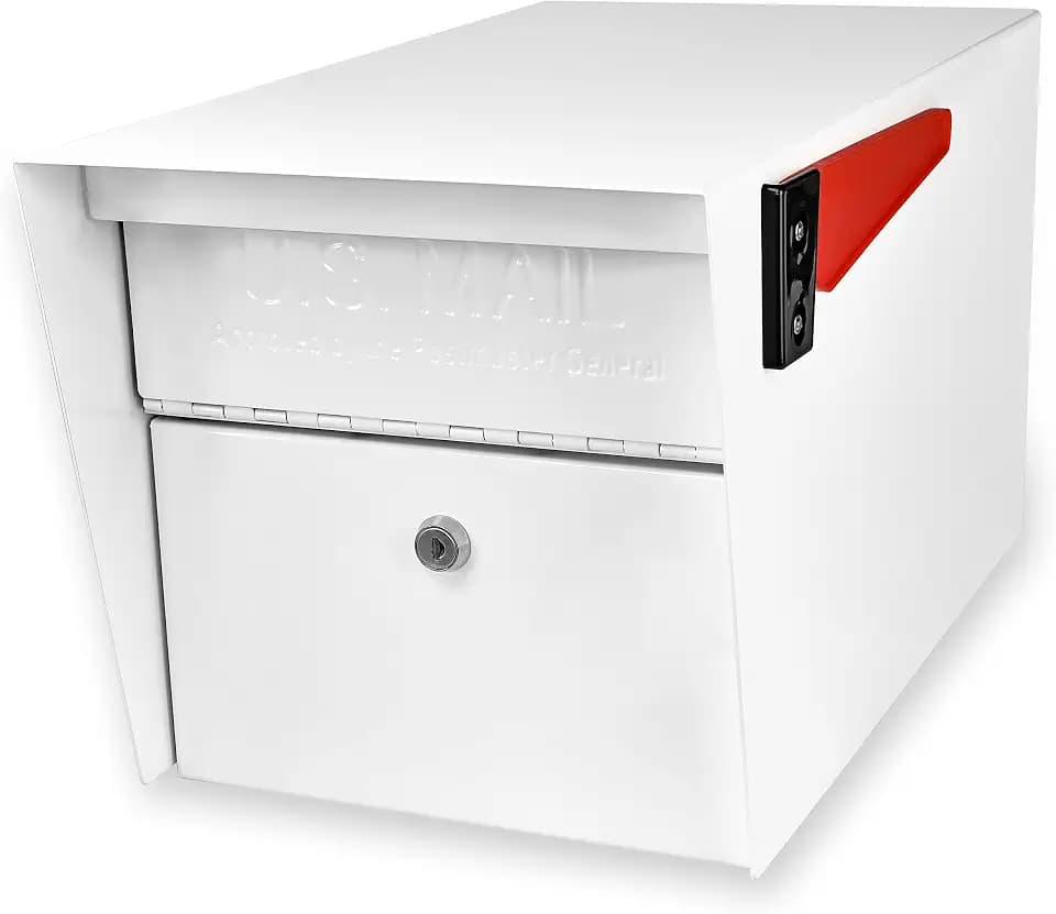 Mail Boss Mail Manager Modern Locking Post Mount Mailbox, USPS Approved