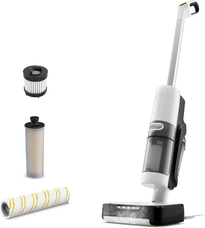 Kärcher Dampfsauger SCV 4 Steam Vac, 3-in-1 Lösung (Dampfreinigung, Saugen & Kombi), eliminiert 99,999% Viren* & Bakterien**, Aufheizzeit: 30 s, Entkalkungskartusche, Selbstreinigungsfunktion