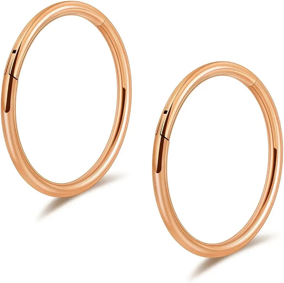Lantine G23 Titan Nasenpiercing Hoops Clicker Septum Nasenring Set 6-14mm