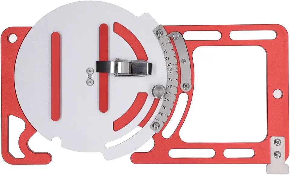 lyrlody Verstellbare Führungsschiene, Quadratische Sägeführung für Kreissägen mit Edelstahl-Sicherheitsverschluss 0-60° einstellbar Aluminiumlegierung rostfrei