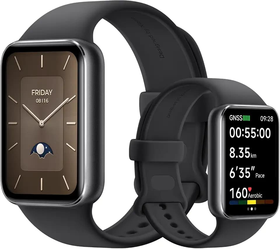 XIAOMI Smart Band 9 Pro Obsidian Black – 1.74 Zoll AMOLED, 1200 nits Helligkeit, 21 Tage Akku, 150+ Sportmodi, 5ATM Wasserfest, GNSS, Herzfrequenz & SPO₂-Sensor, Bluetooth 5.4, 60Hz Refresh