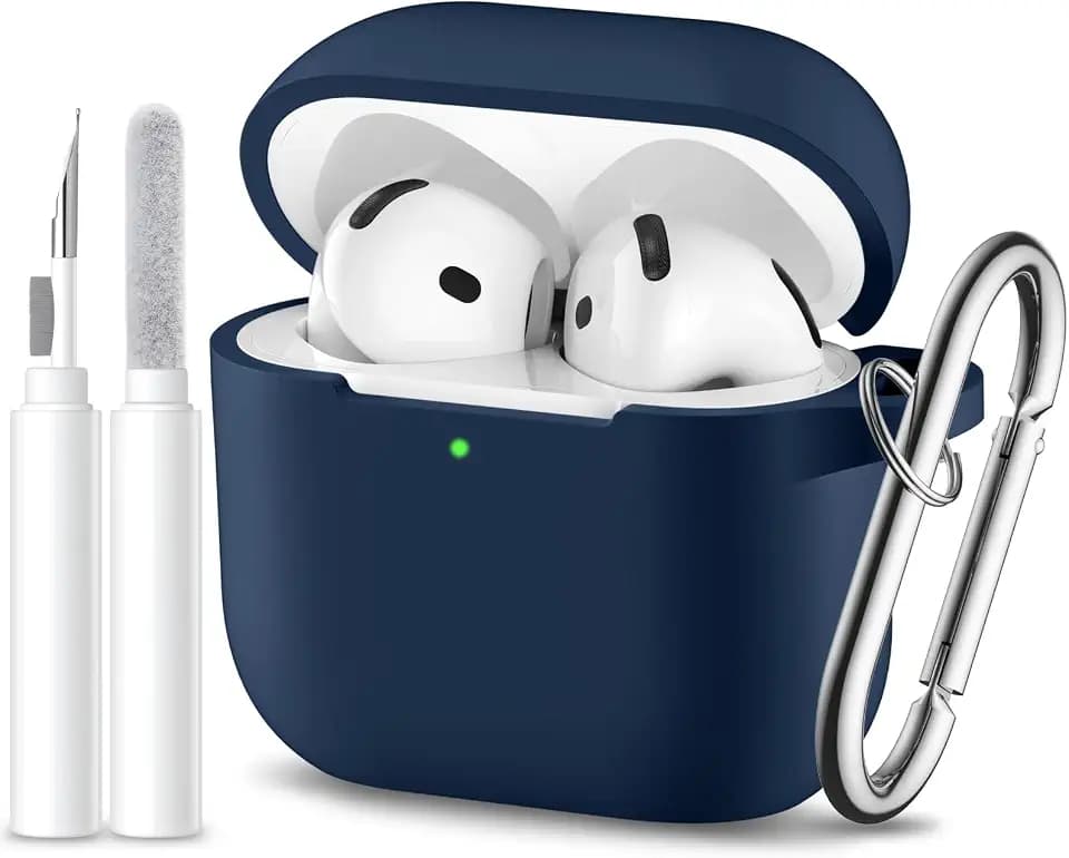 for AirPods 5 and AirPods 4 Case Cover with Cleaner Kit, Darkblue