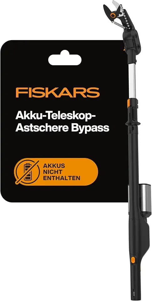 Fiskars Akku-Teleskop-Astschere Bypass, Ohne Akku, Für Äste bis Ø 32 mm