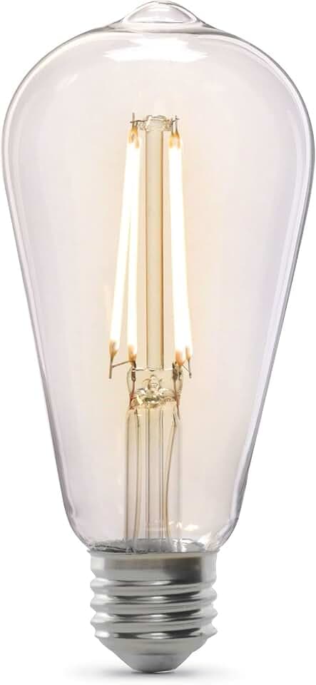 Feit Electric ST19 Motion Sensor LED Bulb, 60W Eq, Soft White, E26 Base