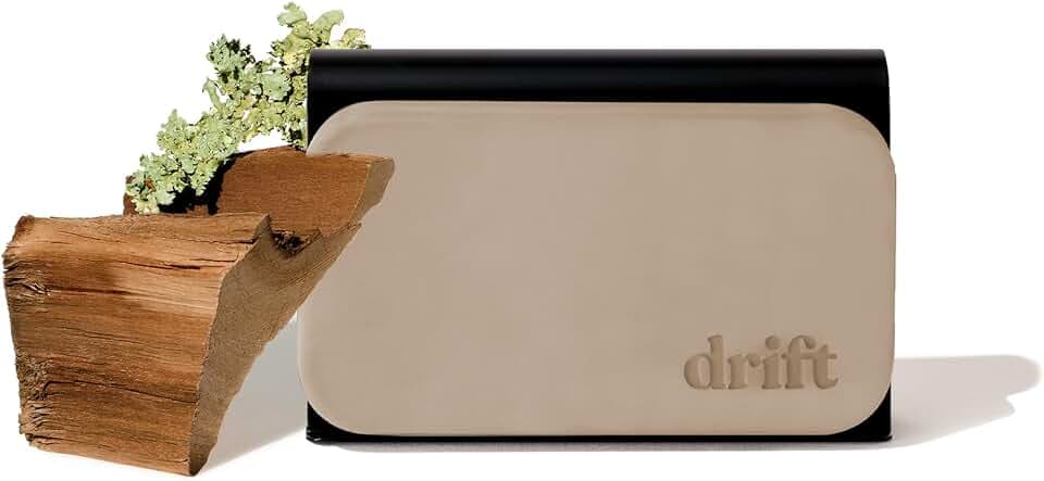 Drift Car Air Freshener - Stone Air Freshener Car Odor Eliminator - Long Lasting Scent - Auto Accessories - Metal Clip - Essential Oils - Clean Ingredients - Teak Scent Starter Kit
