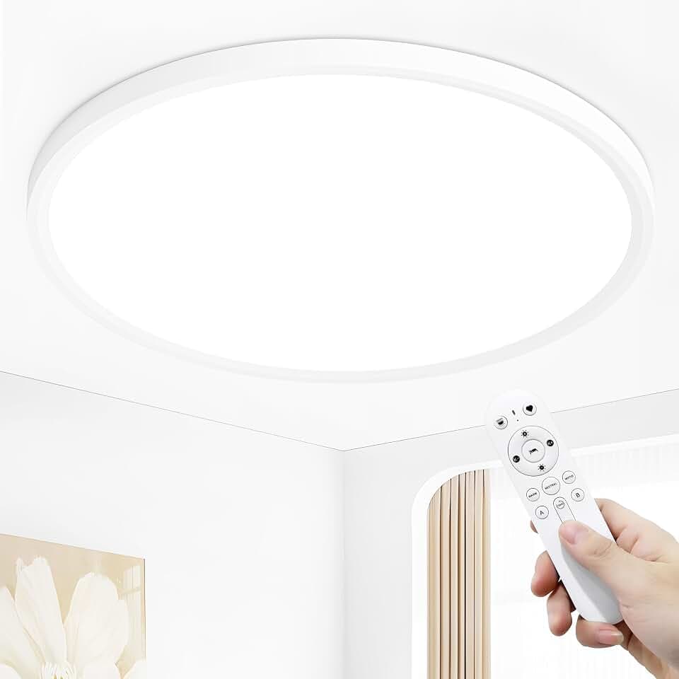 MOONSEA 60W LED Deckenleuchte Flach Ø60cm Deckenlampe Dimmbar Rund