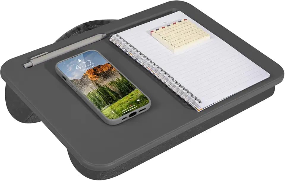 LAPGEAR Compact Lap Desk – Charcoal, Fits 14" Laptops