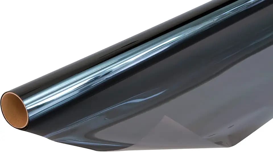 Venilia Sonnenschutzfolie, Thermofolie mit Hitzeschutz, Fensterfolie schützt vor Sonneneinblendung und eindringen von Wärme, inkl. Cutter und Schaber, PVC, 92 cm x 2 m