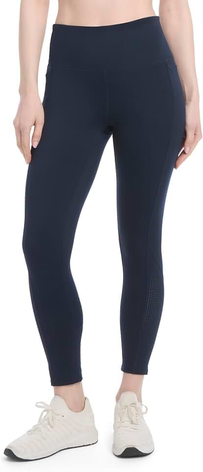 Jockey Women's High Waist Mesh Trim Crop Active Leggings with Pockets