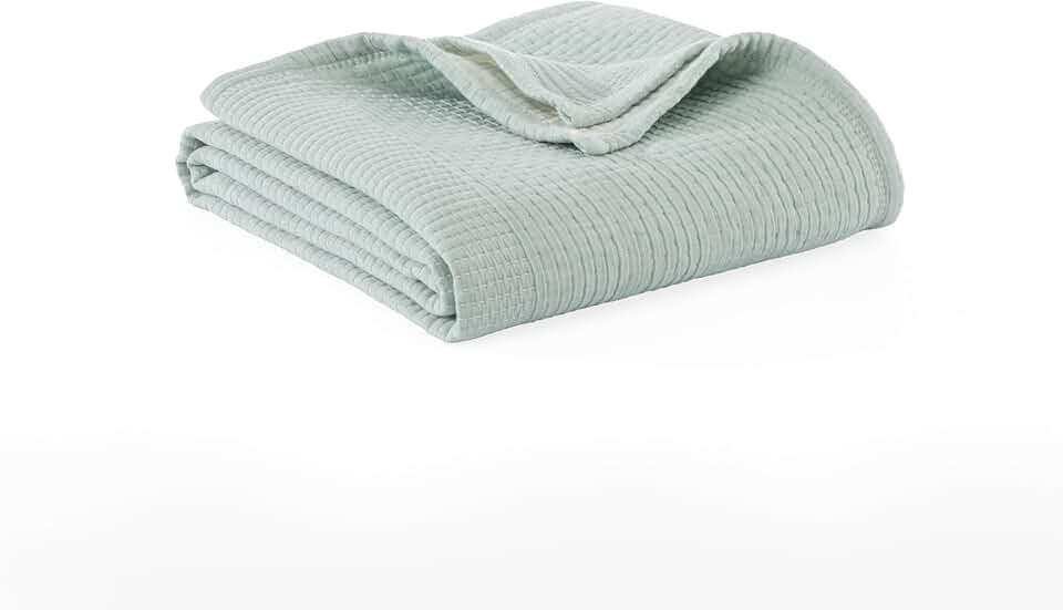 Berkshire 3-Layer Throw, Ultra Soft Lightweight Blanket with Cotton-Like Feel, All-Season Cozy Bed Cover for Couch or Bed, Machine Washable (50" x 60", Southern Blues)