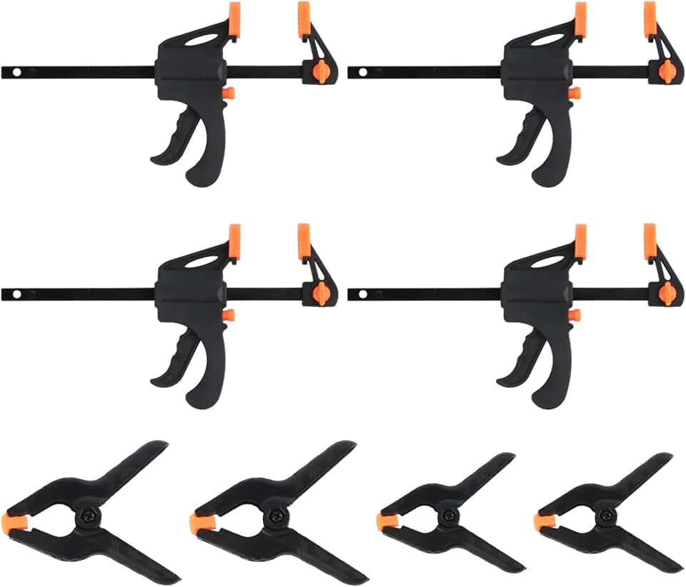 Einhandzwingen, 4 Stück 10,16cm Schraubzwingen Set