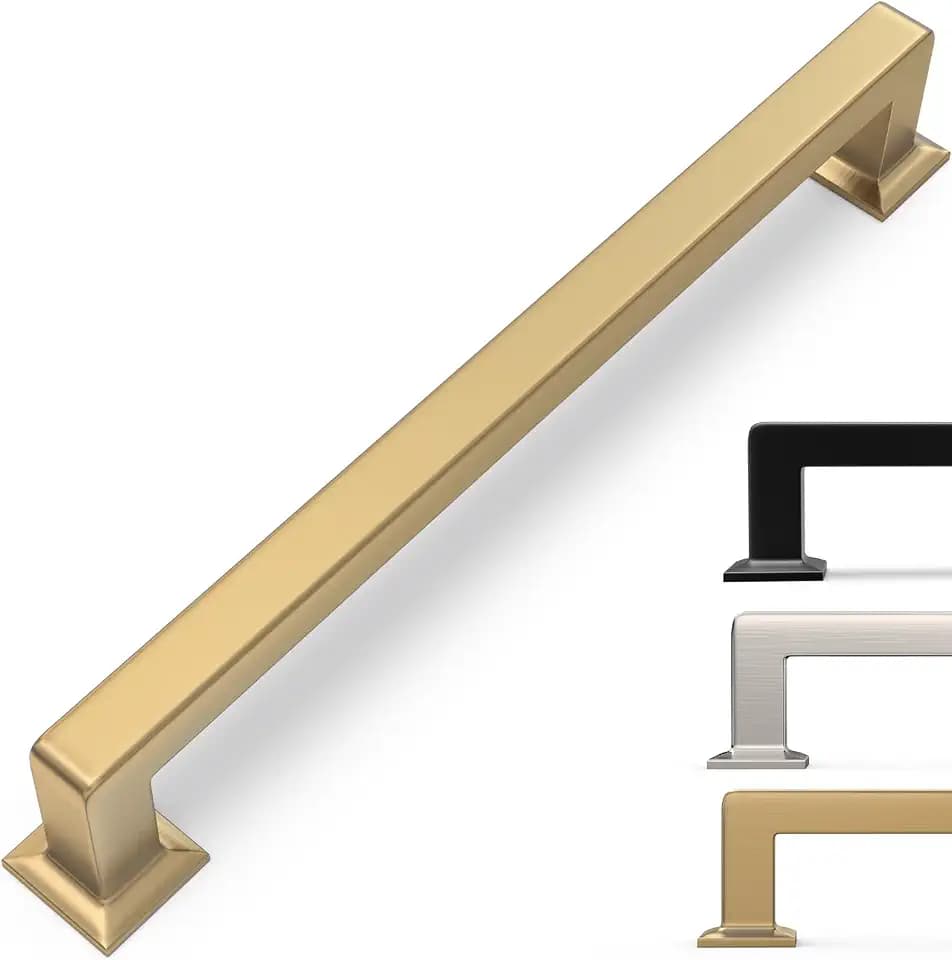 6 Pack 7-1/2 Inch Cabinet Pulls Champagne Bronze Kitchen Cabinet Handles Zinc Alloy Drawer Pulls Solid Cabinet Hardware