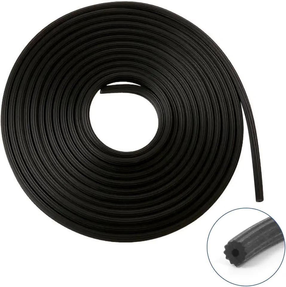 Window Screen Spline, 0.125" x 100' Replacement Round Black Window Screen Retainer Spline, Window Screen Repair Tool