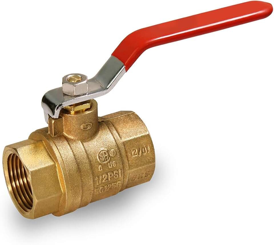 Midline Valve 522T336 Premium Brass Gas Ball Valve with 1-1/4 in. FIP Connections