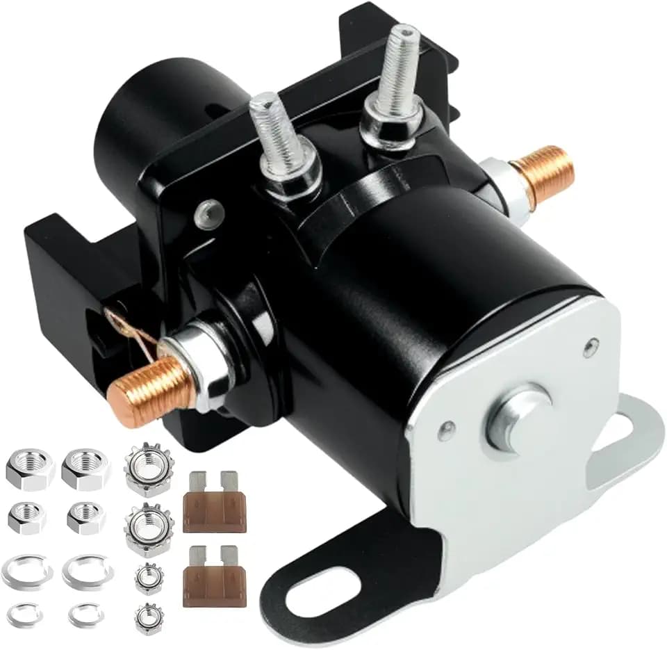 Upgraded 12V 100A Battery Disconnect Relay Compatible with Intellitec 0100055000 01-00055-000 RV Battery Disconnect Solenoid with Fuses and Screws