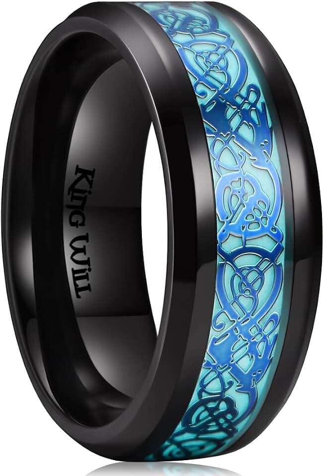 King Will DRAGON Mens Titanium Stainless Steel Ring