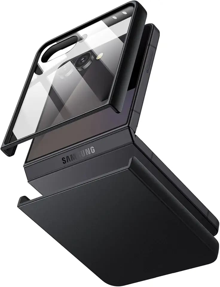 JETech Hülle für Samsung Galaxy Z Flip 7, Schwarz