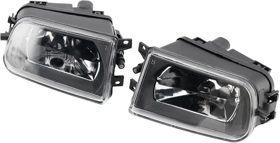 Topteng Pair Front Bumper Fog Light Lamp Housing Shell for BMW E39 5-Serise 1995-1998, Z3 1997-2001 63178360575 63178360576