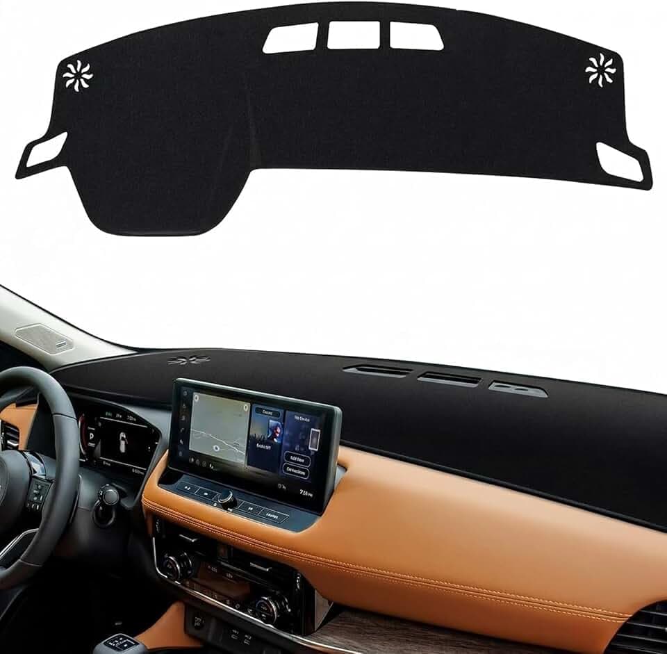 Flannel Dash Cover Mat for Nissan Rogue 2021-2026 Custom Fit Dashboard Pad