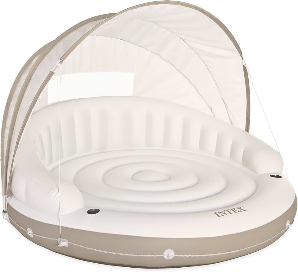 Intex 58292EU - Aufblasbare Lounge, Liegeinsel Canopy Island, 78 x 59 Zoll